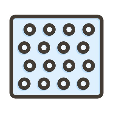 Kişisel ve ticari kullanım için Renk Simgesi Doldurulmuş Kabarcık Kaydırma Vektörü Kalın Çizgisi