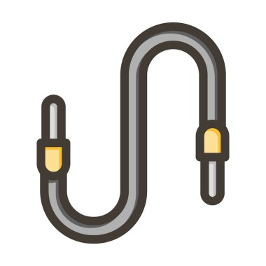 Ses Kablosu Kalın Çizgisi Kişisel ve Ticari Kullanım için Renk Simgesi Dolduruldu