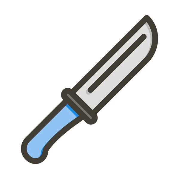 Vektor Nože Tlustá Čára Plné Barvy Ikona Pro Osobní Komerční — Stockový vektor