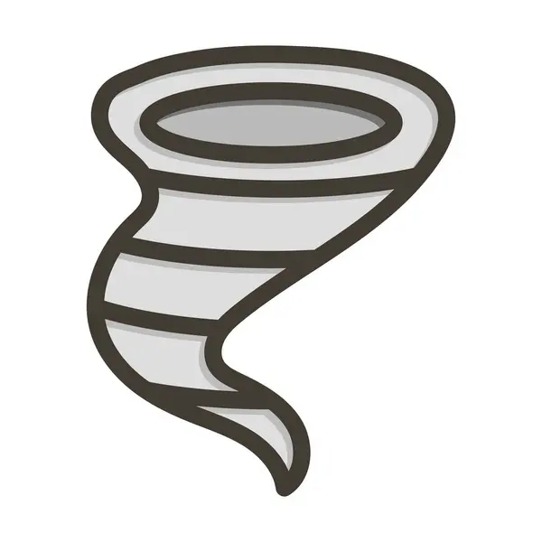 Торнадо Вектор Толстая Линия Заполненные Цвета Значок Личного Коммерческого Использования — стоковый вектор