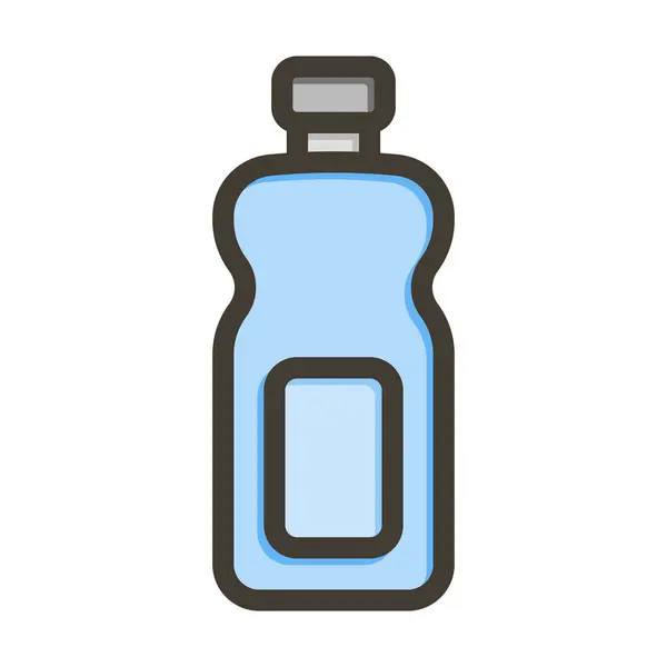 用于个人和商业用途的瓶装矢量填充色线图标 — 图库矢量图片