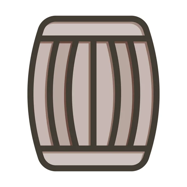 Barrel Vector Thick Line Colors Icon Für Den Persönlichen Und — Stockvektor