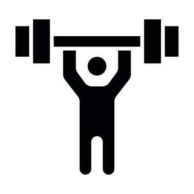 Kişisel ve ticari kullanım için halterci vektörü kabartma simgesi