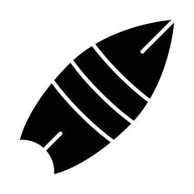 Kişisel ve ticari kullanım için sörf tahtası vektörü kabartma simgesi