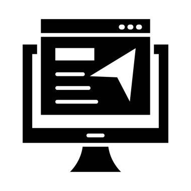 Kişisel ve ticari kullanım için İniş Sayfa Vektörü Glyph Simgesi