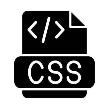 Kişisel ve ticari kullanım için Css Vektörü Glyph Simgesi