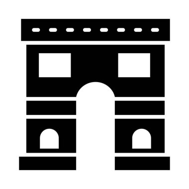 Kişisel ve Ticari Kullanım için Ark De Triomphe Vektör Kabartma Simgesi