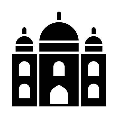 Kişisel ve ticari kullanım için Taj Mahal Vektör Glyph Simgesi