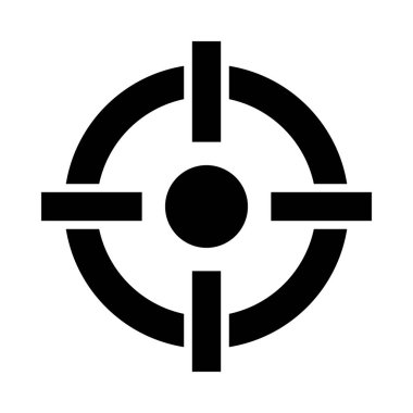 Kişisel ve Ticari Kullanım İçin Hedef Vektör Glyph Simgesi