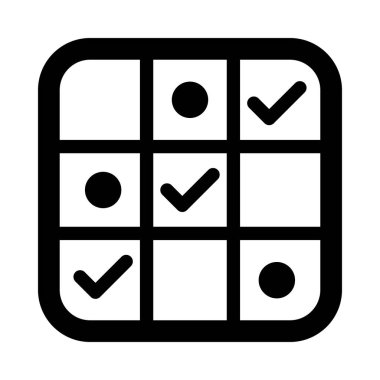 Kişisel ve Ticari Kullanım İçin Tic Tac Toe Vektör Kabartma Simgesi