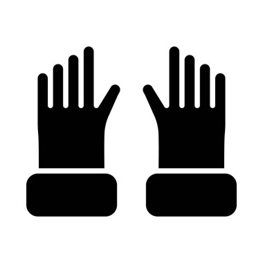 Çiftçi Eldiven Vektörü Glyph Simgesi Kişisel ve Ticari Kullanım İçin