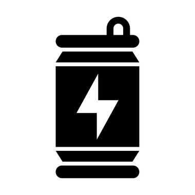 Kişisel ve ticari kullanım için Enerji İçeceği Vektörü Kabartma Simgesi