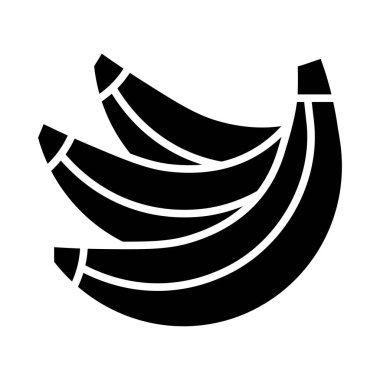 Kişisel ve ticari kullanım için muz vektörü kabartma simgesi