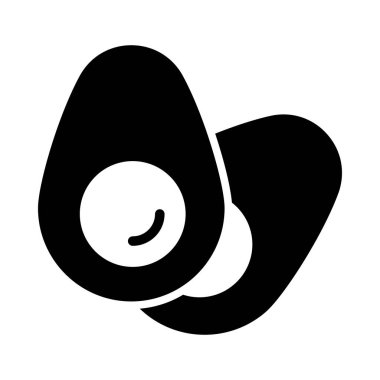 Kişisel ve ticari kullanım için haşlanmış yumurta vektörü kabartma simgesi