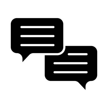 Kişisel ve ticari kullanım için Konuşma Baloncuğu Vektörü Kabartma Simgesi