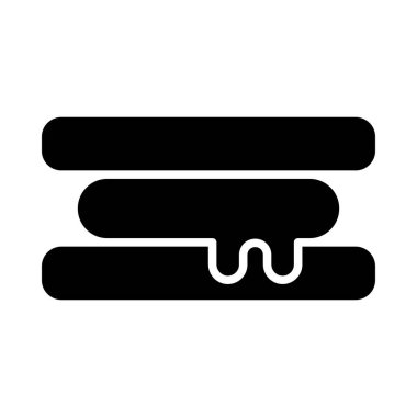 Kişisel ve ticari kullanım için Dondurmalı Sandviç Vektör Kabartma Simgesi