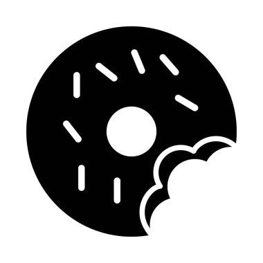 Kişisel ve ticari kullanım için Donut Vektörü Glyph Simgesi