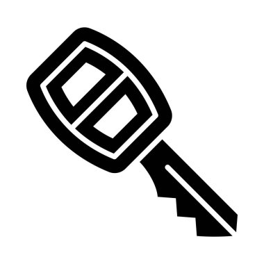 Kişisel ve ticari kullanım için Otomobil Anahtar Vektörü Glyph Simgesi