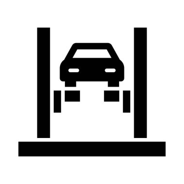 Kişisel ve ticari kullanım için Araba Kaldırma Vektörü Glyph Simgesi