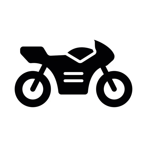 Icono Del Glifo Del Vector Motocicleta Para Uso Personal Comercial — Vector de stock