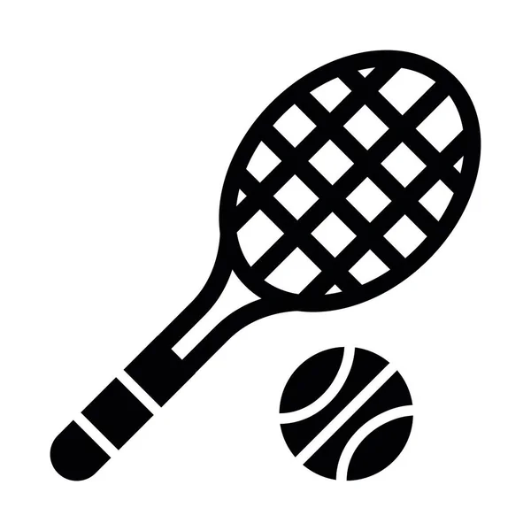 Tennis Vector Glyph Icon Für Den Persönlichen Und Kommerziellen Gebrauch — Stockvektor