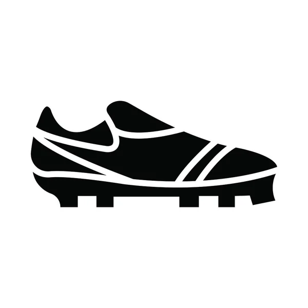 Football Shoes Vector Glyph Icon Personal Commercial Use — Stock Vector