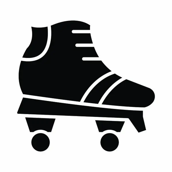 Roller Skate Vector Glyph Ikona Użytku Osobistego Komercyjnego — Wektor stockowy