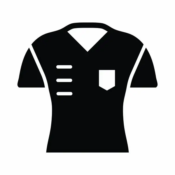 Football Shirt Vector Glyph Icon Personal Commercial Use — Stock Vector