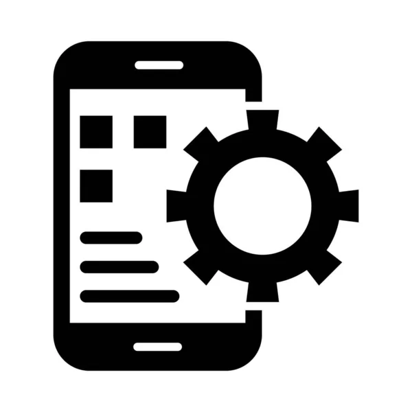 Icono Glifos Vectores Desarrollo Aplicaciones Para Uso Personal Comercial — Vector de stock