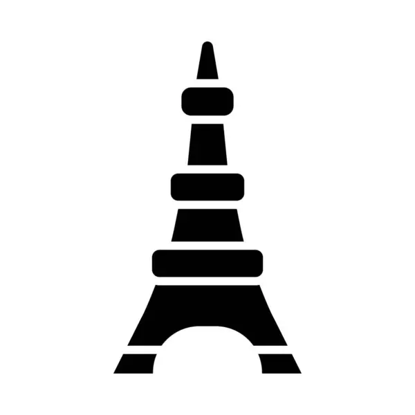 Ícone Glifo Vetor Torre Eiffel Para Uso Pessoal Comercial —  Vetores de Stock