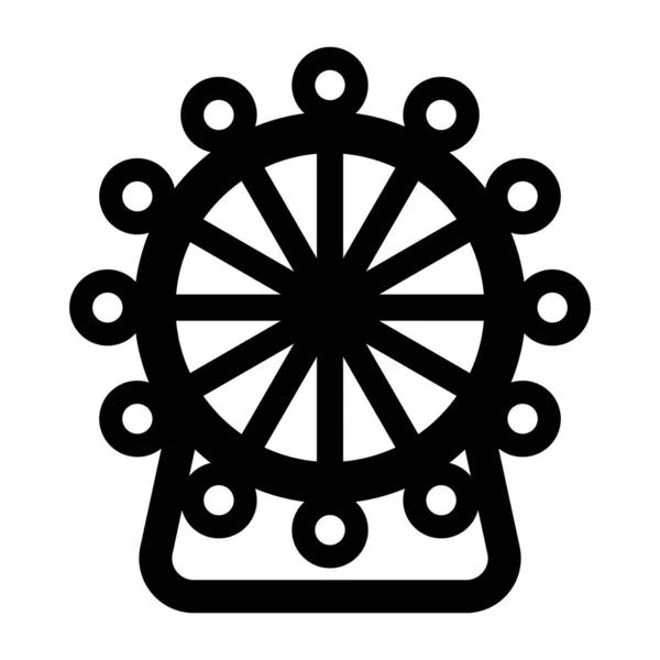 London Eye Vector Glyph Icon Para Uso Personal Comercial — Vector de stock