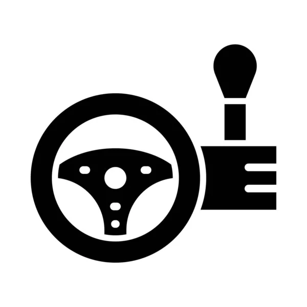 Ikon Glyph Roda Penggerak Untuk Penggunaan Pribadi Dan Komersial - Stok Vektor