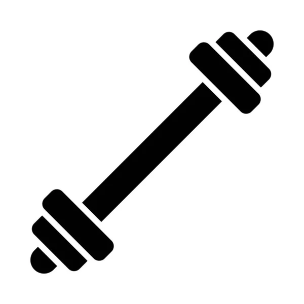 Barbell Vector Glyph Icon Personal Commercial Use — Stock Vector
