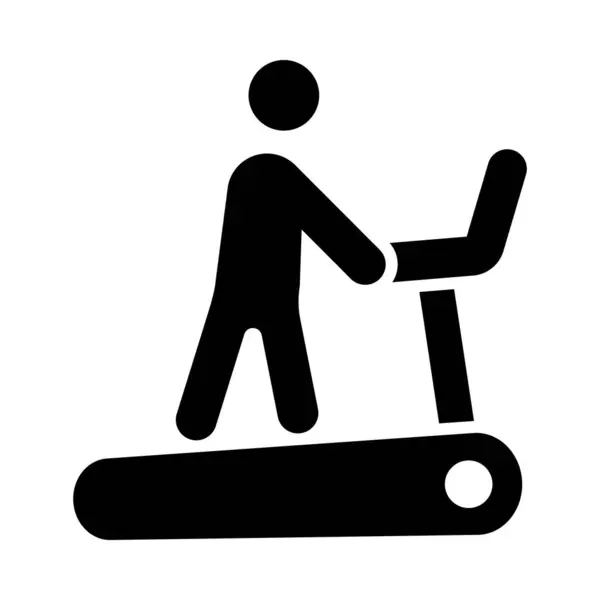 Laufband Vector Glyph Icon Für Den Persönlichen Und Kommerziellen Gebrauch — Stockvektor