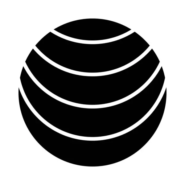 Fitball Vector Glyph Ikona Użytku Osobistego Komercyjnego — Wektor stockowy