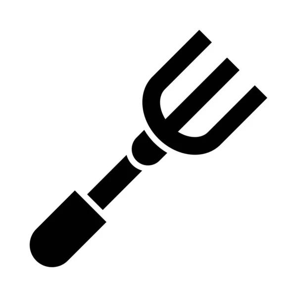 Garden Fork Vector Glyph Icon Für Den Persönlichen Und Kommerziellen — Stockvektor
