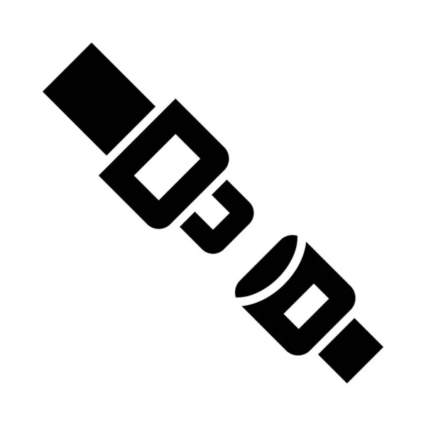 Veiligheidsgordel Vector Glyph Icon Voor Persoonlijk Commercieel Gebruik — Stockvector