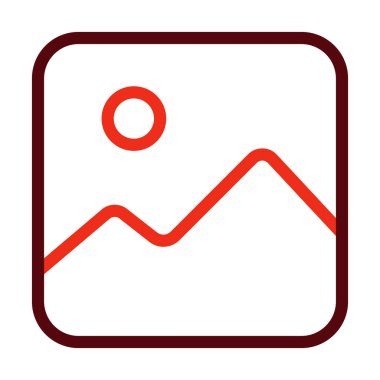 Kişisel ve ticari kullanım için Resim Vektörü Kalın Çizgisi İki Renk Simgesi