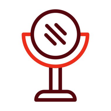 Kişisel ve ticari kullanım için Ayna Vektörü Kalın Çizgisi İki Renk Simgesi