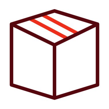 Kişisel ve ticari kullanım için Paket Vektör Kalın Çizgisi İki Renk Simgesi