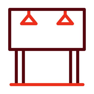 Billboard Vektör Kalın Çizgisi Kişisel ve Ticari Kullanım İçin İki Renk Simgesi