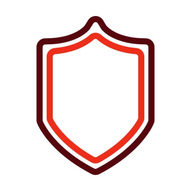 Kişisel ve ticari kullanım için Kalkan Vektör Kalın Çizgisi İki Renk Simgesi