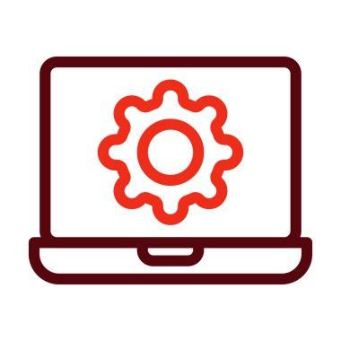 Tarayıcı Vektör Kalın Çizgisini Kişisel ve Ticari Kullanım İçin İki Renk Simgesi Ayarlıyor