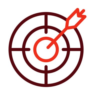 Kişisel ve ticari kullanım için Hedef Vektör Kalın Çizgisi İki Renk Simgesi