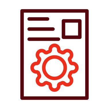 Kişisel ve Ticari Kullanım İçin Madde Pazarlama Kalın Çizgisi İki Renk Simgesi