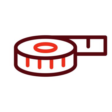 Kişisel ve ticari kullanım için bant Vektör Kalın Çizgisi İki Renk Simgesi