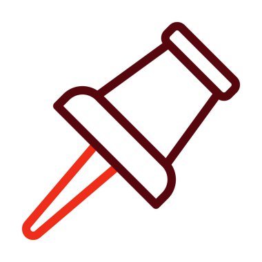 Kişisel ve ticari kullanım için Pin Vektör Kalın Çizgisi İki Renk Simgesine bas