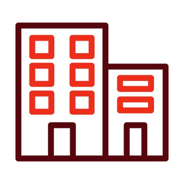 Kişisel ve ticari kullanım için Vektör Kalın Çizgisi İki Renk Simgesi İnşa ediliyor