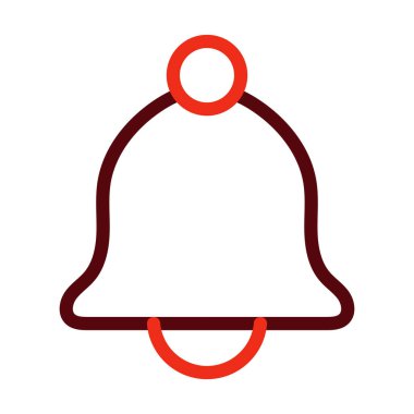 Kişisel ve ticari kullanım için Çan Vektörü Kalın Çizgisi İki Renk Simgesi