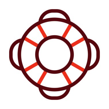 Kişisel ve ticari kullanım için Yaşam Kurtarıcı Kalın Çizgi İki Renk Simgeleri